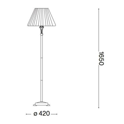 Ideal Lux - Stojací lampa FIRENZE 1xE14/40W/230V bílá/zlatá