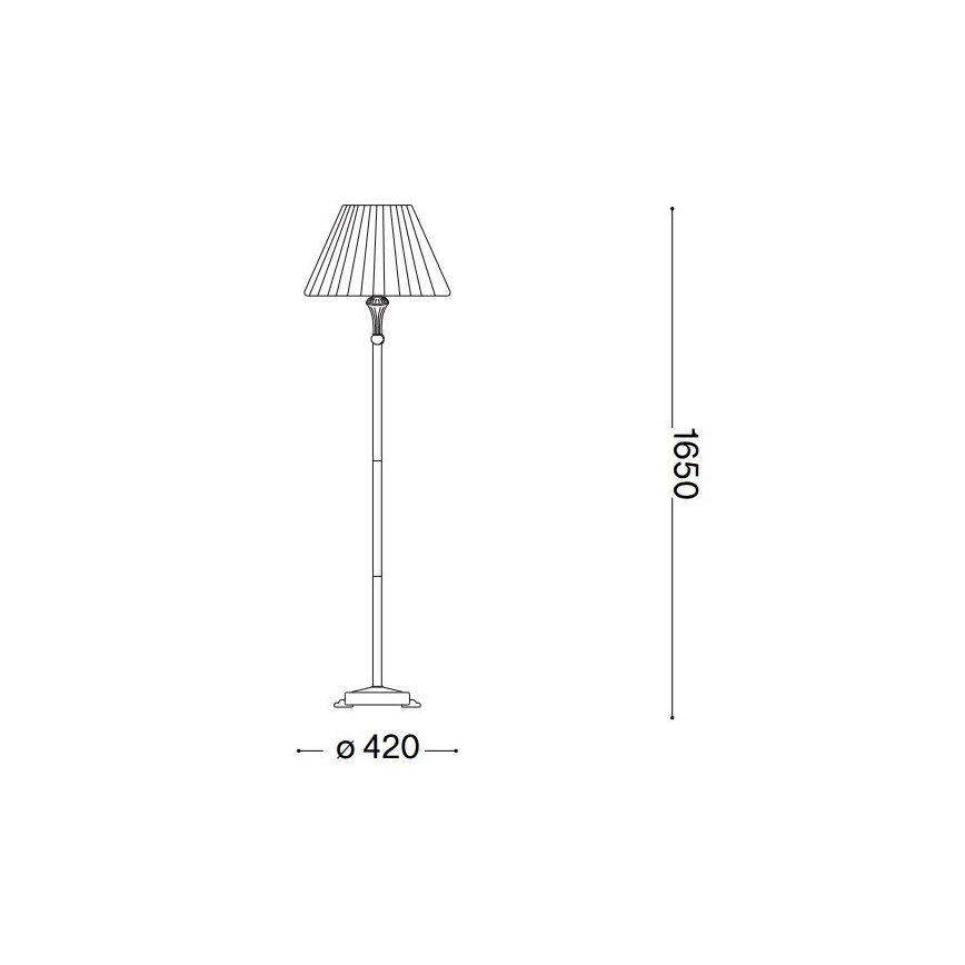 Ideal Lux - Stojací lampa FIRENZE 1xE14/40W/230V bílá/zlatá