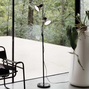 Ideal Lux - Stojací lampa POLLY 2xE27/60W/230V černá