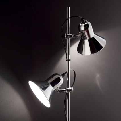 Ideal Lux - Stojací lampa POLLY 2xE27/60W/230V lesklý chrom