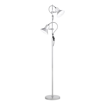 Ideal Lux - Stojací lampa POLLY 2xE27/60W/230V stříbrná