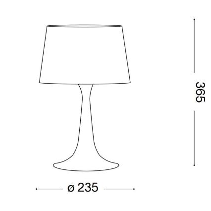 Ideal Lux - Stolní lampa 1xE27/60W/230V