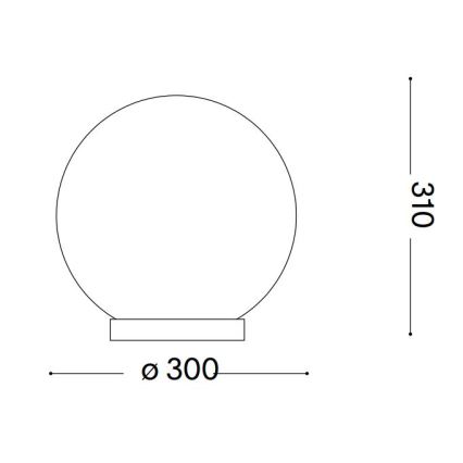 Ideal Lux - Stolní lampa CARTA 1xE27/25W/230V pr. 30 cm bílá