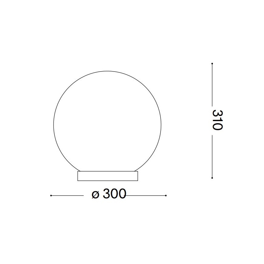 Ideal Lux - Stolní lampa CARTA 1xE27/25W/230V pr. 30 cm bílá