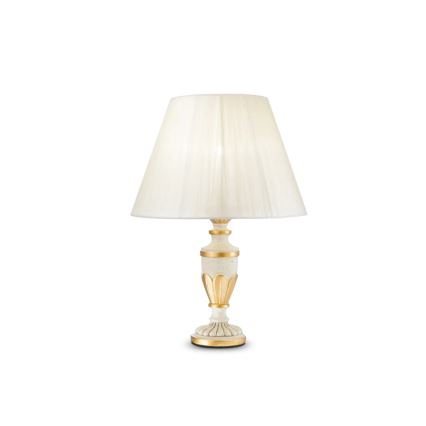 Ideal Lux - Stolní lampa FIRENZE 1xE14/40W/230V bílá/zlatá