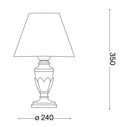 Ideal Lux - Stolní lampa FIRENZE 1xE14/40W/230V bílá/zlatá