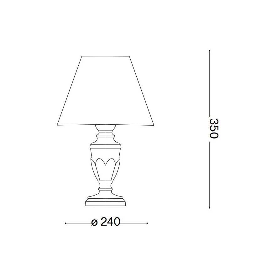 Ideal Lux - Stolní lampa FIRENZE 1xE14/40W/230V bílá/zlatá