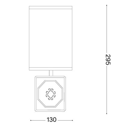 Ideal Lux - Stolní lampa KALI 1xE14/40W/230V bílá/šedá