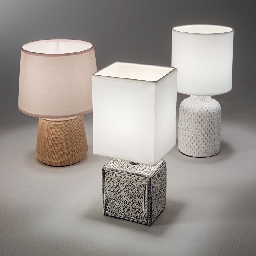 Ideal Lux - Stolní lampa KALI 1xE14/40W/230V keramika/krémová/béžová
