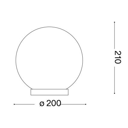 Ideal Lux - Stolní lampa MAPA 1xE27/42W/230V pr. 20 cm bílá