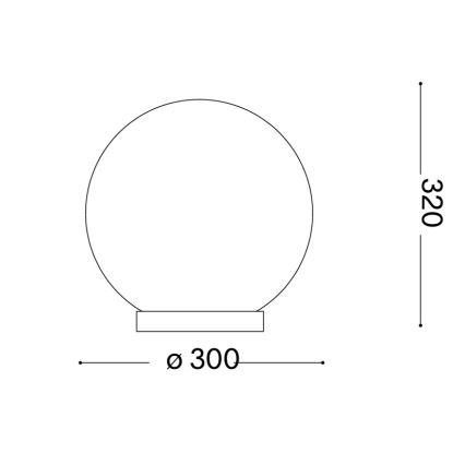 Ideal Lux - Stolní lampa MAPA 1xE27/42W/230V pr. 30 cm bílá