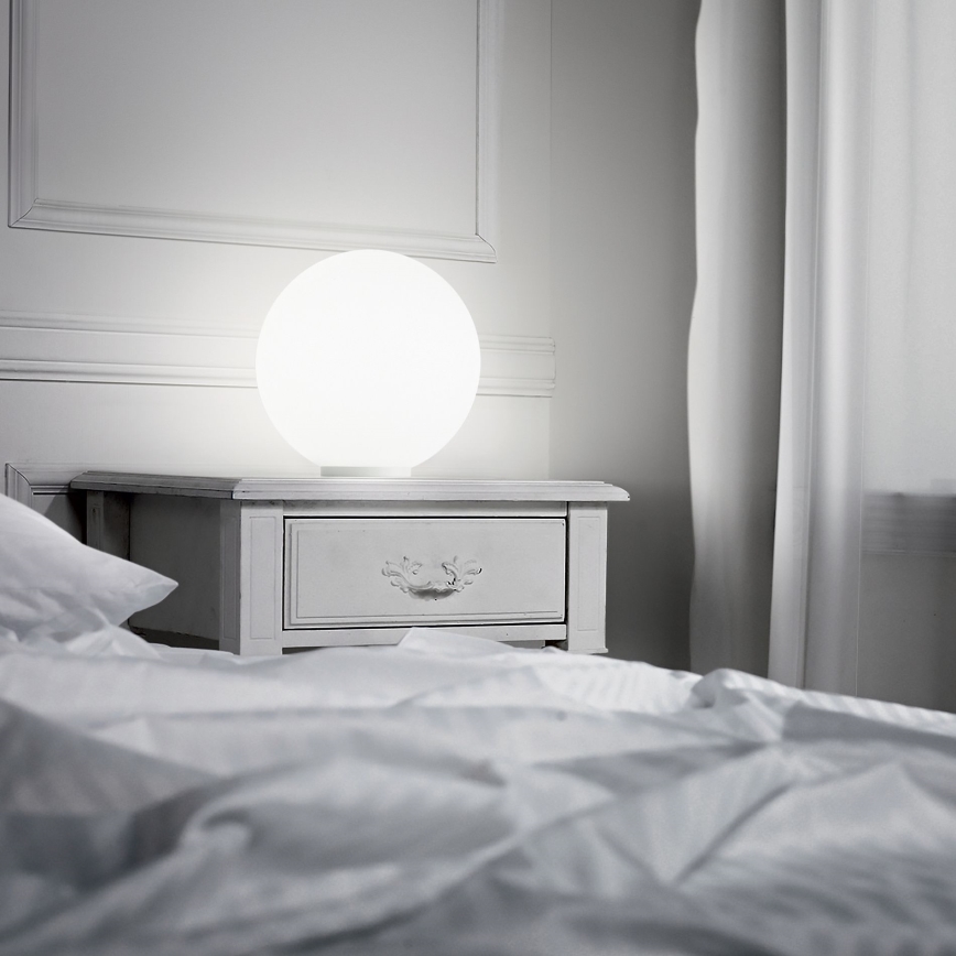 Ideal Lux - Stolní lampa MAPA 1xE27/42W/230V pr. 40 cm bílá