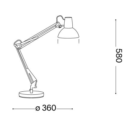 Ideal Lux - Stolní lampa WALLY 1xE27/42W/230V černá/měděná