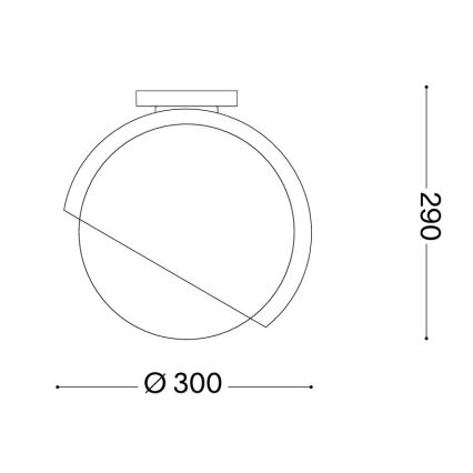 Ideal Lux - Stropní svítidlo BLOOM 1xE27/42W/230V pr. 30 cm zlatá/kouřová béžová
