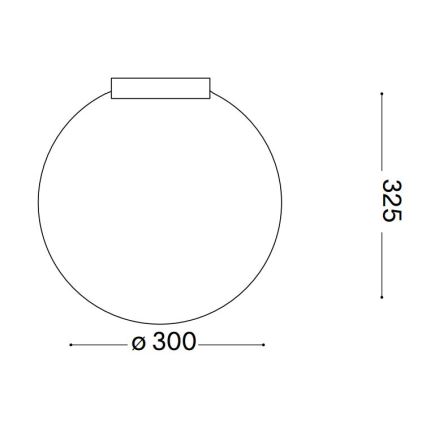 Ideal Lux - Stropní svítidlo CARTA 1xE27/25W/230V pr. 30 cm bílá