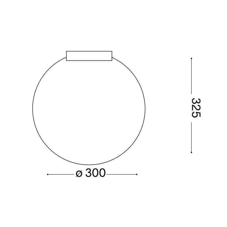 Ideal Lux - Stropní svítidlo CARTA 1xE27/25W/230V pr. 30 cm bílá