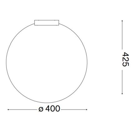 Ideal Lux - Stropní svítidlo CARTA 1xE27/25W/230V pr. 40 cm bílá
