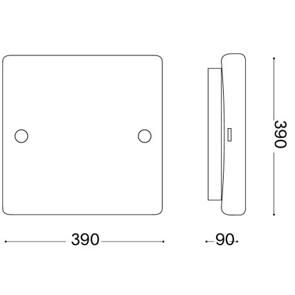 Ideal Lux - Stropní svítidlo CELINE 3xE27/60W/230V 39x39 bílá