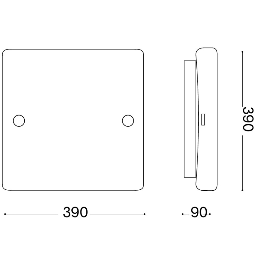 Ideal Lux - Stropní svítidlo CELINE 3xE27/60W/230V 39x39 bílá