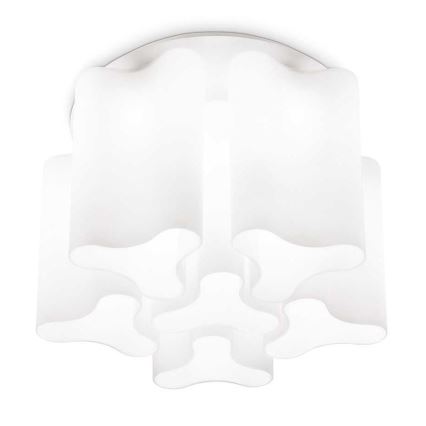Ideal Lux - Stropní svítidlo COMPO 6xE27/52W/230V pr. 56 cm bílá