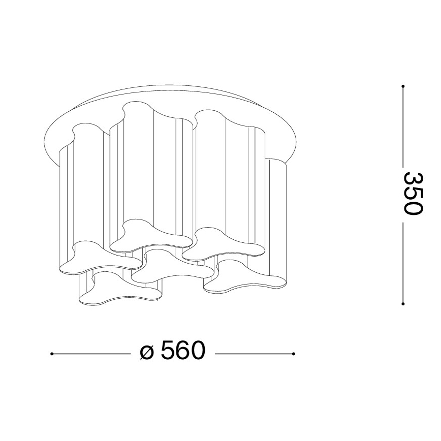 Ideal Lux - Stropní svítidlo COMPO 6xE27/52W/230V pr. 56 cm bílá