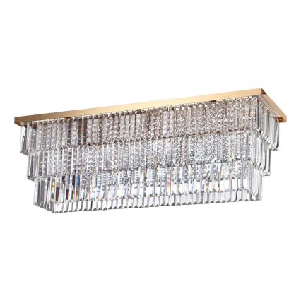Ideal Lux - Stropní svítidlo MARTINEZ 8xE14/40W/230V zlatá