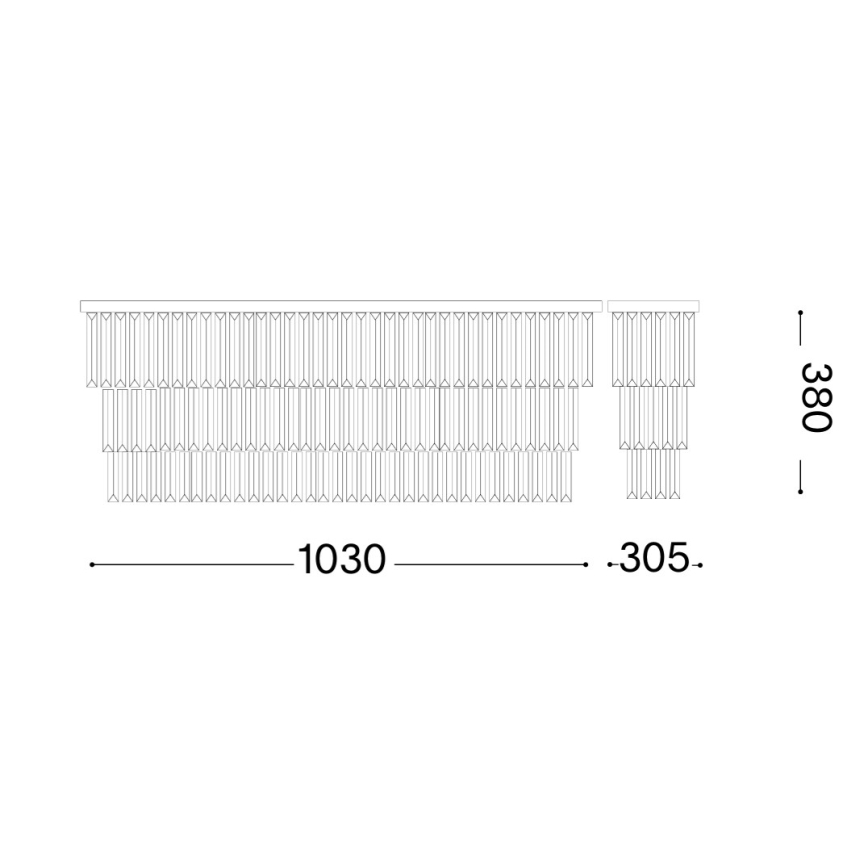 Ideal Lux - Stropní svítidlo MARTINEZ 8xE14/40W/230V zlatá