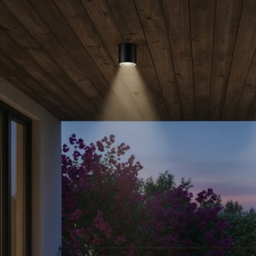 Ideal Lux - Venkovní bodové svítidlo GUN 1xGU10/28W/230V pr. 11 cm IP55 černá