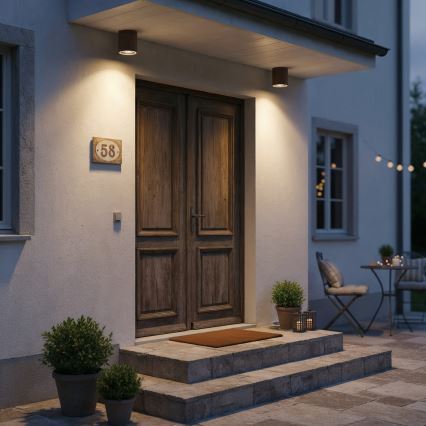 Ideal Lux - Venkovní bodové svítidlo GUN 1xGU10/28W/230V pr. 11 cm IP55 hnědá
