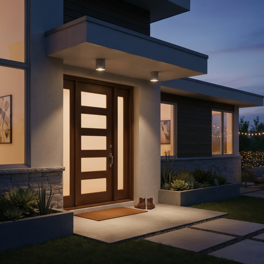 Ideal Lux - Venkovní bodové svítidlo GUN 1xGU10/28W/230V pr. 11 cm IP55 hnědá