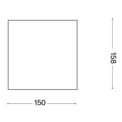 Ideal Lux - Venkovní bodové svítidlo TECHO 1xGU10/20W/230V 15x15 cm IP54 černá