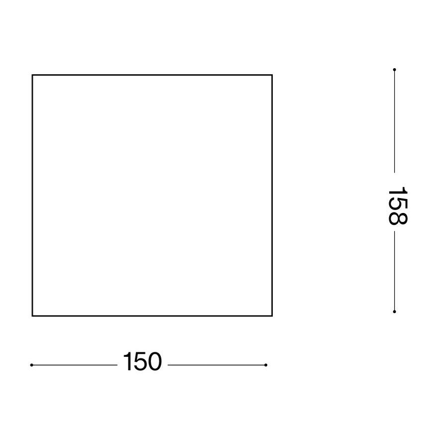 Ideal Lux - Venkovní bodové svítidlo TECHO 1xGU10/20W/230V 15x15 cm IP54 černá