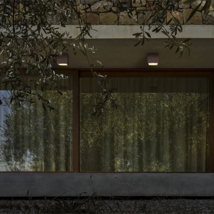 Ideal Lux - Venkovní bodové svítidlo TECHO 1xGU10/20W/230V 15x15 cm IP54 hnědá