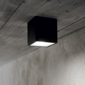 Ideal Lux - Venkovní bodové svítidlo TECHO 1xGU10/20W/230V 9x9 cm IP54 antracit