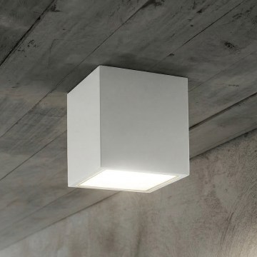 Ideal Lux - Venkovní bodové svítidlo TECHO 1xGU10/20W/230V 9x9 cm IP54 bílá