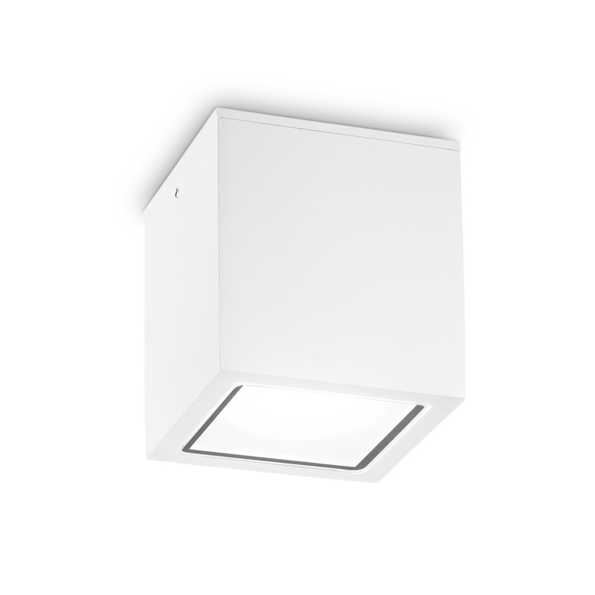 Ideal Lux - Venkovní bodové svítidlo TECHO 1xGU10/20W/230V 9x9 cm IP54 bílá