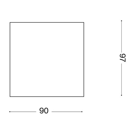 Ideal Lux - Venkovní bodové svítidlo TECHO 1xGU10/20W/230V 9x9 cm IP54 bílá