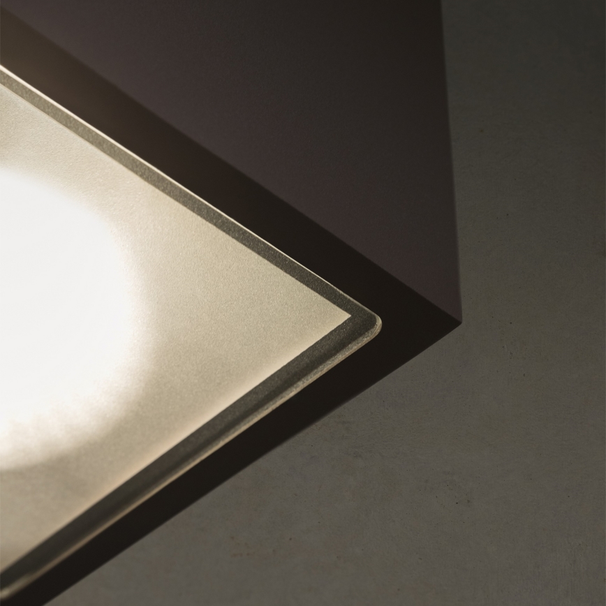 Ideal Lux - Venkovní bodové svítidlo TECHO 1xGU10/20W/230V 9x9 cm IP54 černá