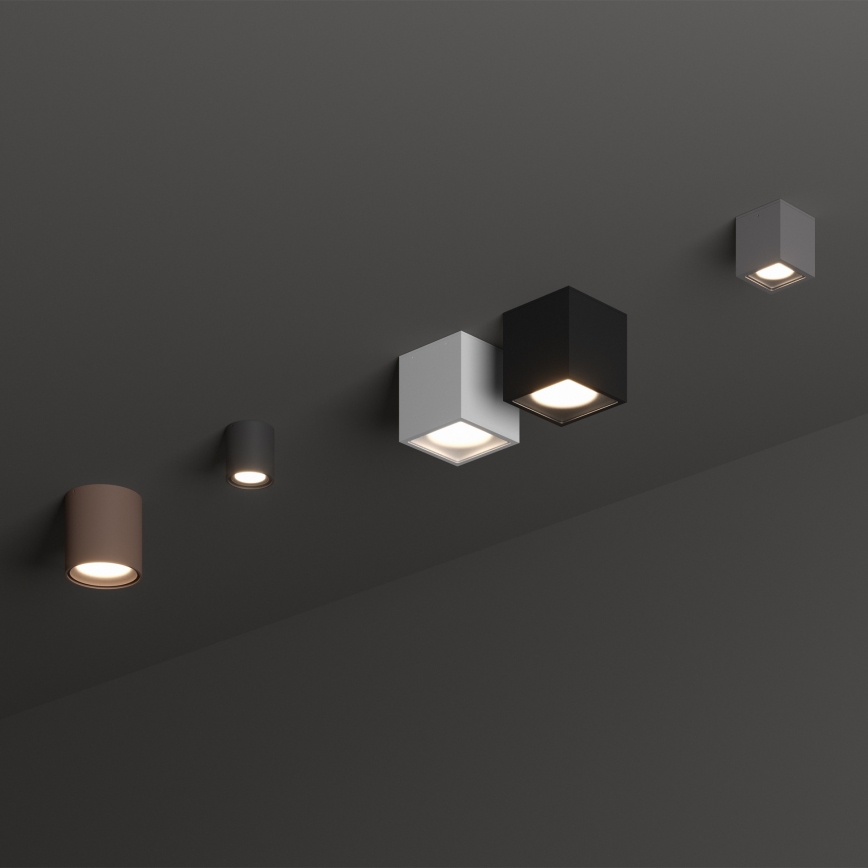 Ideal Lux - Venkovní bodové svítidlo TECHO 1xGU10/20W/230V 9x9 cm IP54 černá