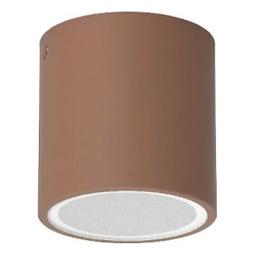 Ideal Lux - Venkovní bodové svítidlo TECHO 1xGU10/20W/230V pr. 9 cm IP54 hnědá