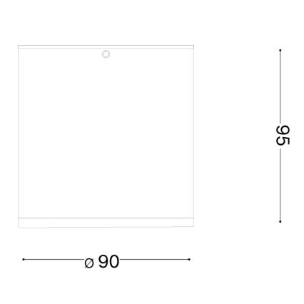 Ideal Lux - Venkovní bodové svítidlo TECHO 1xGU10/20W/230V pr. 9 cm IP54 antracit