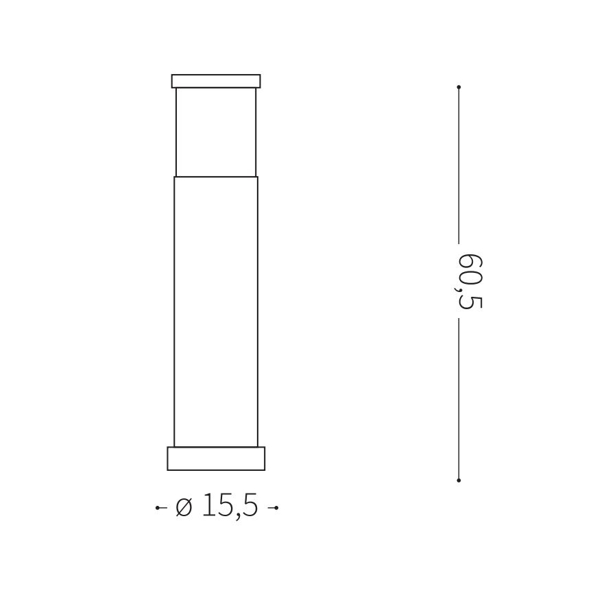 Ideal Lux - Venkovní lampa 1xE27/42W/230V 60 cm IP65 antracit