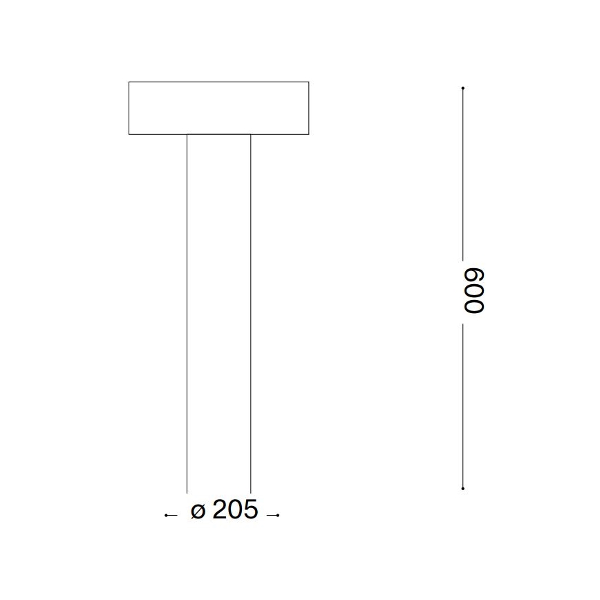 Ideal Lux - Venkovní lampa 4xG9/15W/230V 60 cm IP44 antracit