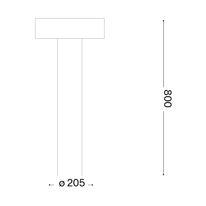 Ideal Lux - Venkovní lampa 4xG9/15W/230V 80 cm IP44 hnědá