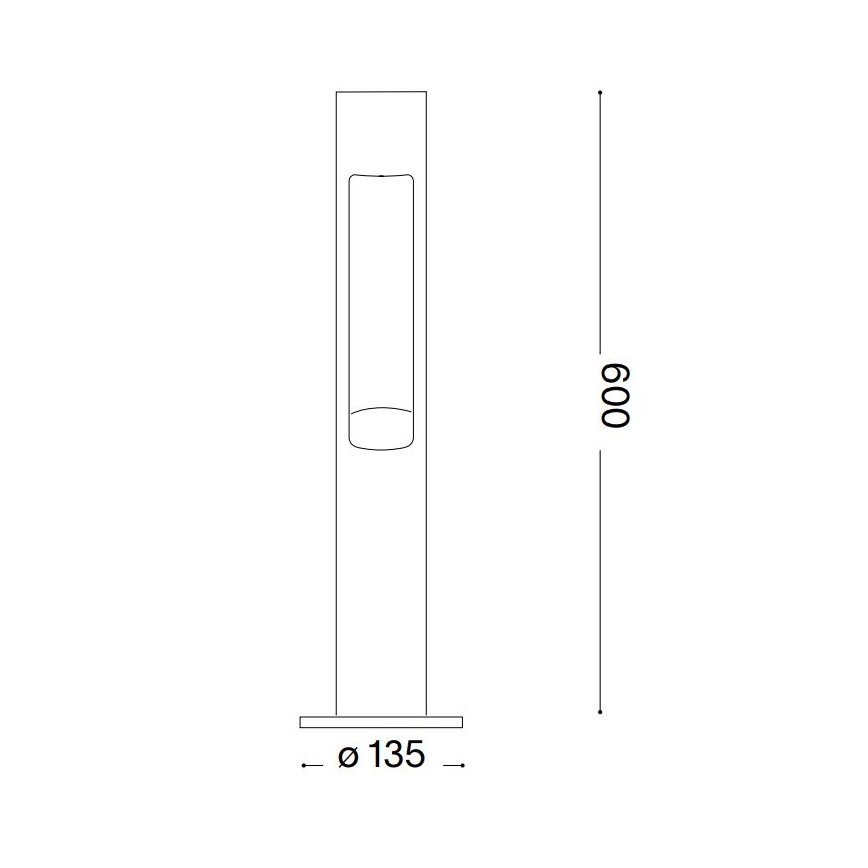 Ideal Lux - Venkovní lampa ACQUA 1xG9/15W/230V 60 cm IP44 hnědá