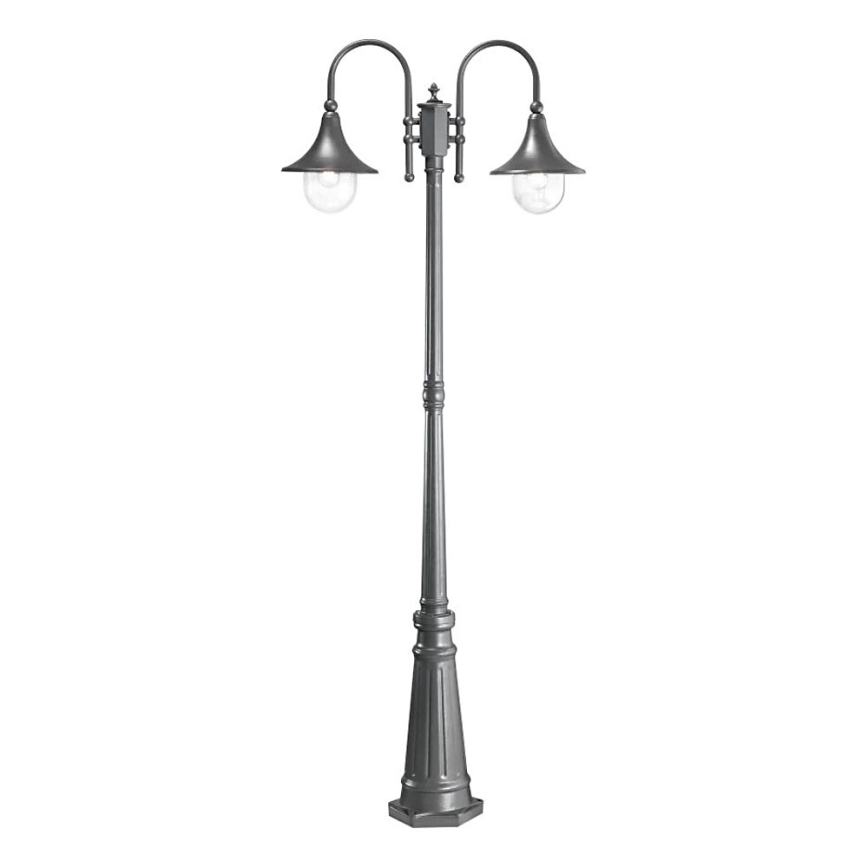 Ideal Lux - Venkovní lampa CIMA 2xE27/52W/230V 216 cm IP43 antracit