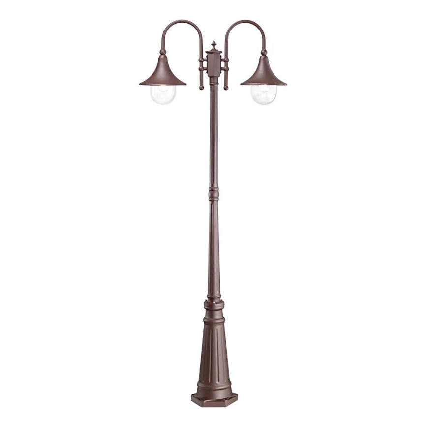 Ideal Lux - Venkovní lampa CIMA 2xE27/52W/230V 216 cm IP43 hnědá
