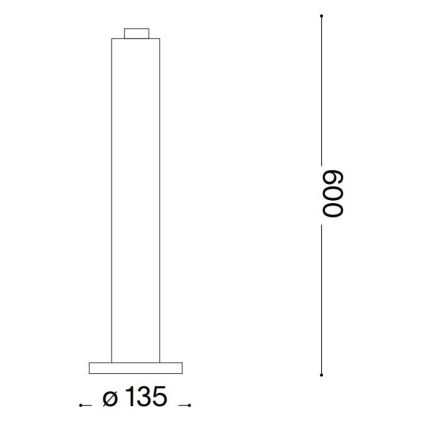 Ideal Lux - Venkovní lampa CLIO 1xE27/42W/230V 60 cm IP44 černá
