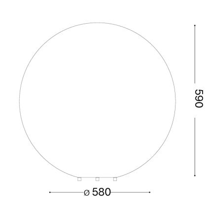 Ideal Lux - Venkovní lampa DORIS 1xE27/60W/230V pr. 58 cm IP44 šedá