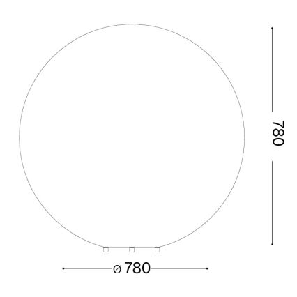 Ideal Lux - Venkovní lampa DORIS 1xE27/60W/230V pr. 78 cm IP44 šedá